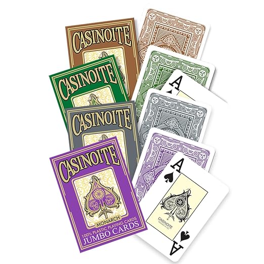32 Pcs Pack Monarch 100% Plastic Poker Playing Card Game (8 Colors)