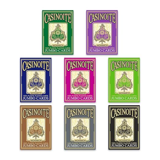 32 Pcs Pack Monarch 100% Plastic Poker Playing Card Game (8 Colors)