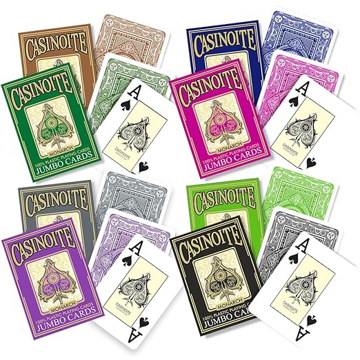 32 Pcs Pack Monarch 100% Plastic Poker Playing Card Game (8 Colors)