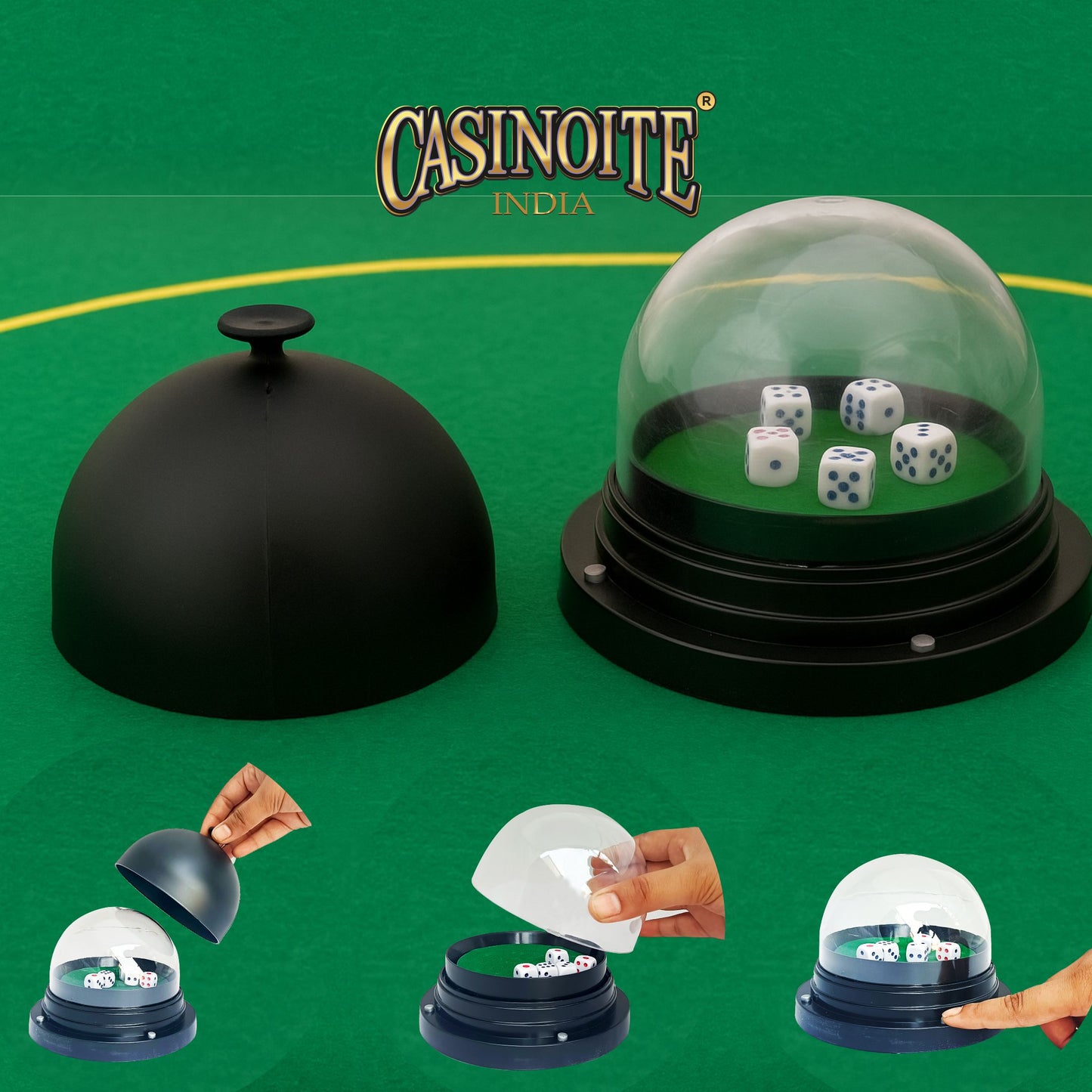 Automatic Casino Dice Roller Cup Set with 5 Dices