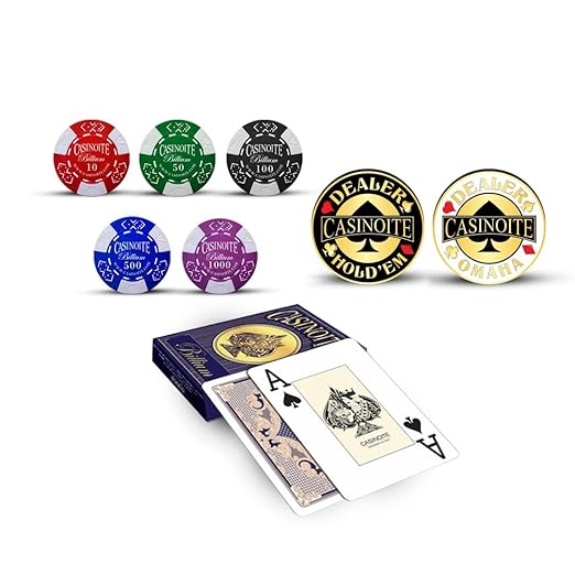Billium 100 Poker Playing Cards Chips Set (BLUE)