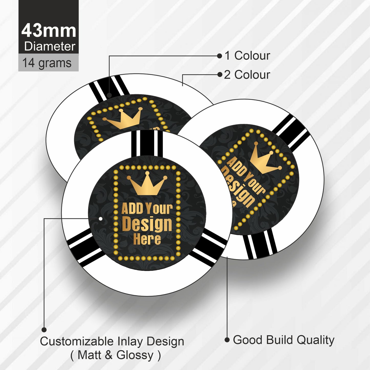 Rafale Customised Poker Chips 43 MM