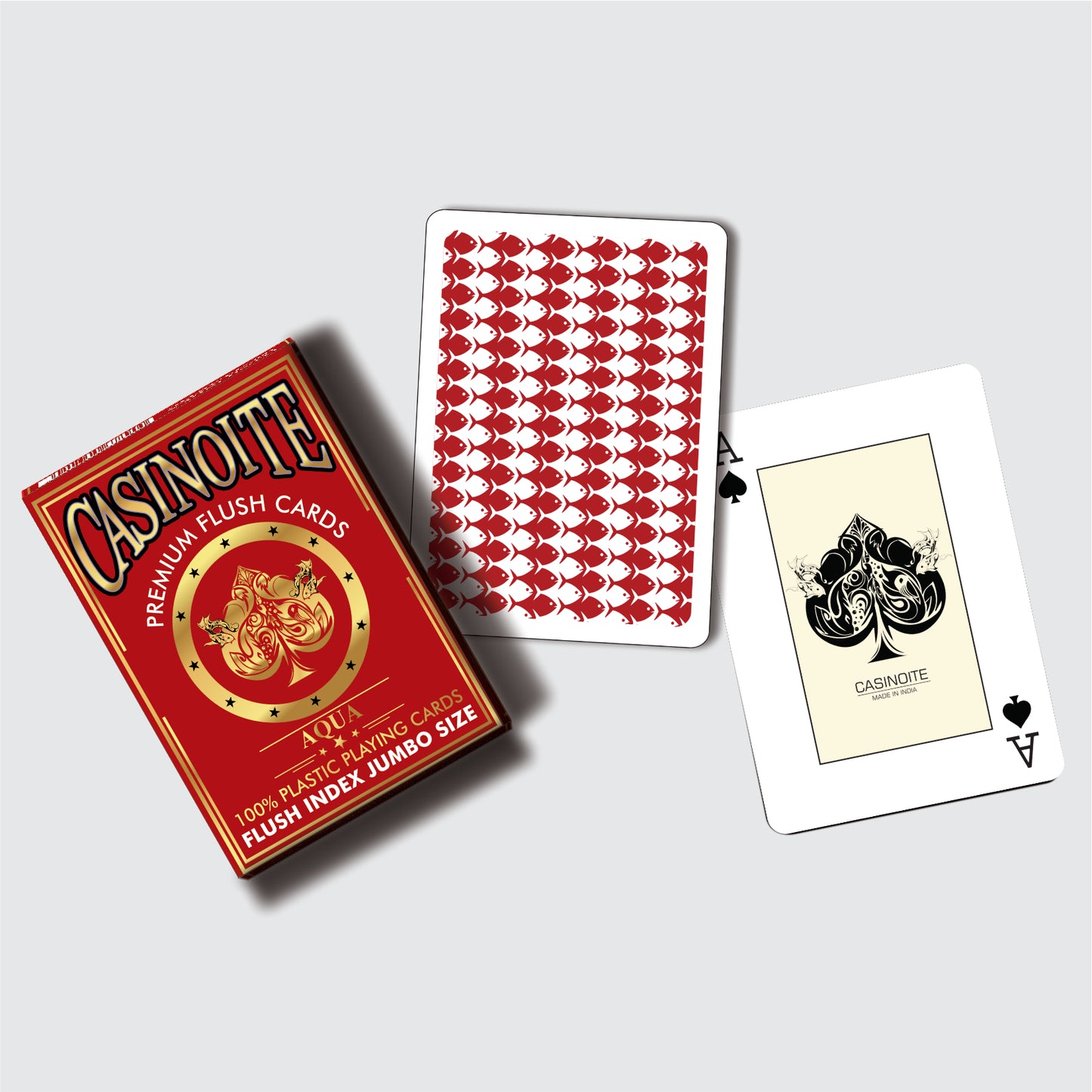 Aqua Premium Flush 100% Plastic Playing Cards (RED 1PCS)