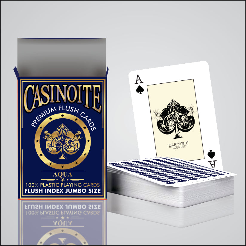 Aqua Premium Flush 100% Plastic Playing Cards (Blue 1PCS)