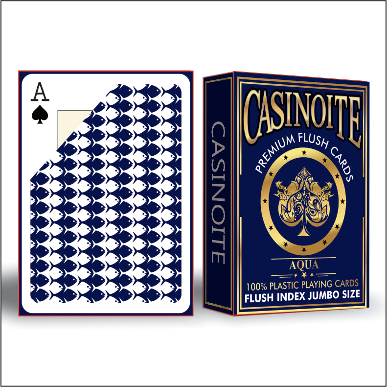 Aqua Premium Flush 100% Plastic Playing Cards (Blue 1PCS)