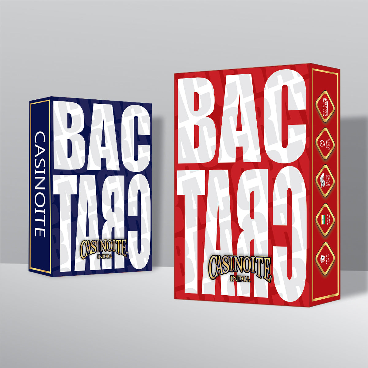 Baccarat Premium Plastic Coated Playing Cards (6RED+6BLUE)