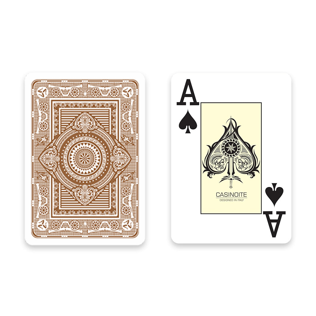 Monarch 100% Plastic Poker Playing Cards-Brown