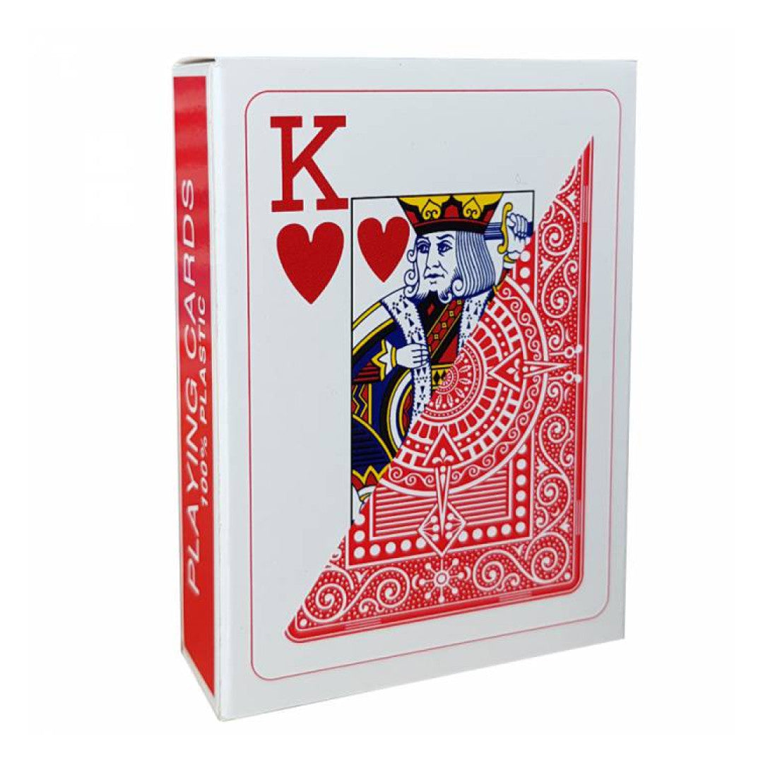 Modiano Texas Poker Jumbo Index 100% Plastic Playing Cards Red