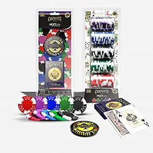 Billium 100 Poker Playing Cards Chips Set Without Denomination (Blue)