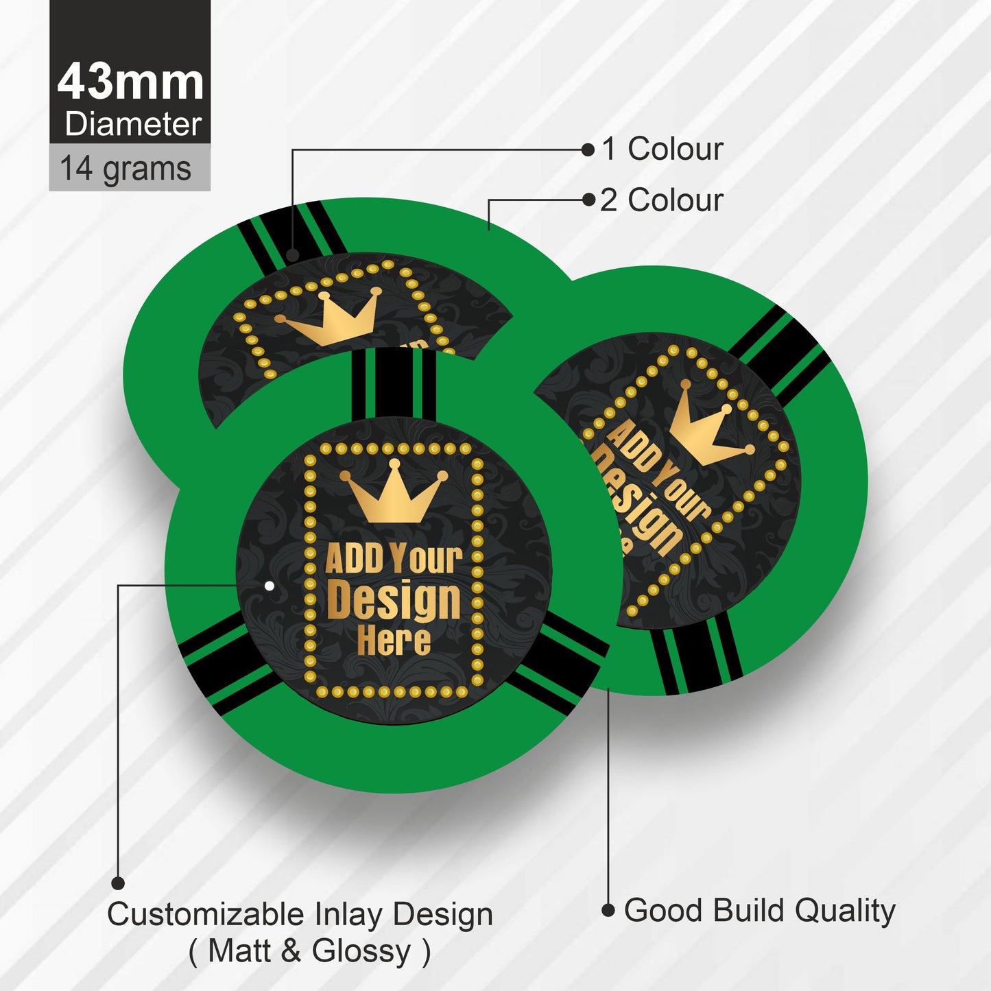 Rafale Customised Poker Chips 43 MM