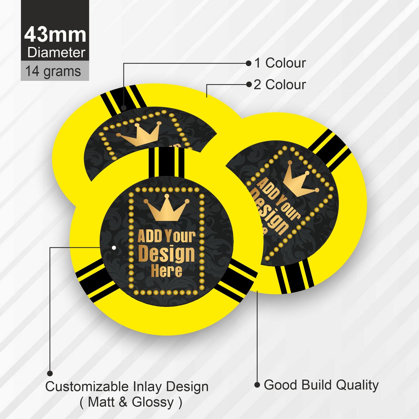 Rafale Customised Poker Chips 43 MM