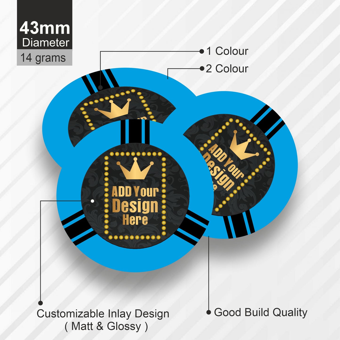 Rafale Customised Poker Chips 43 MM