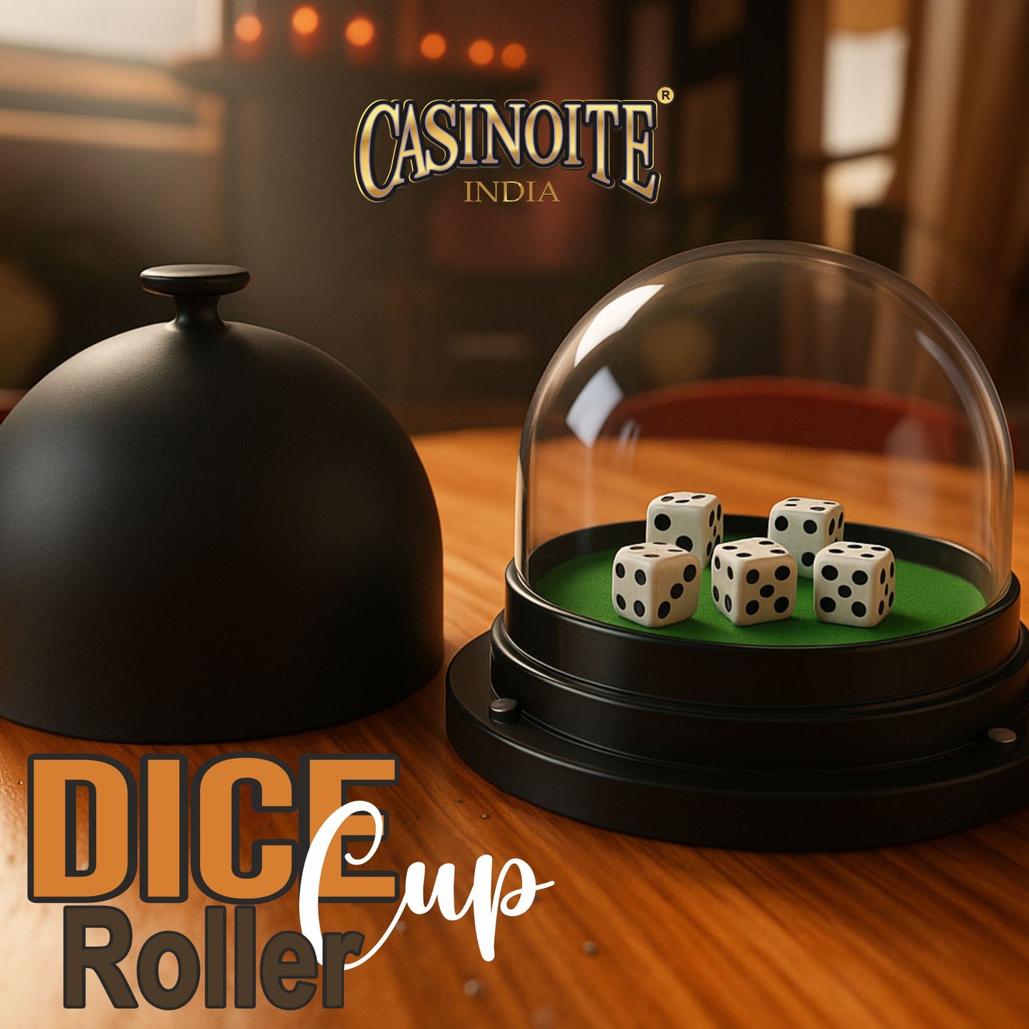 Automatic Casino Dice Roller Cup Set with 5 Dices