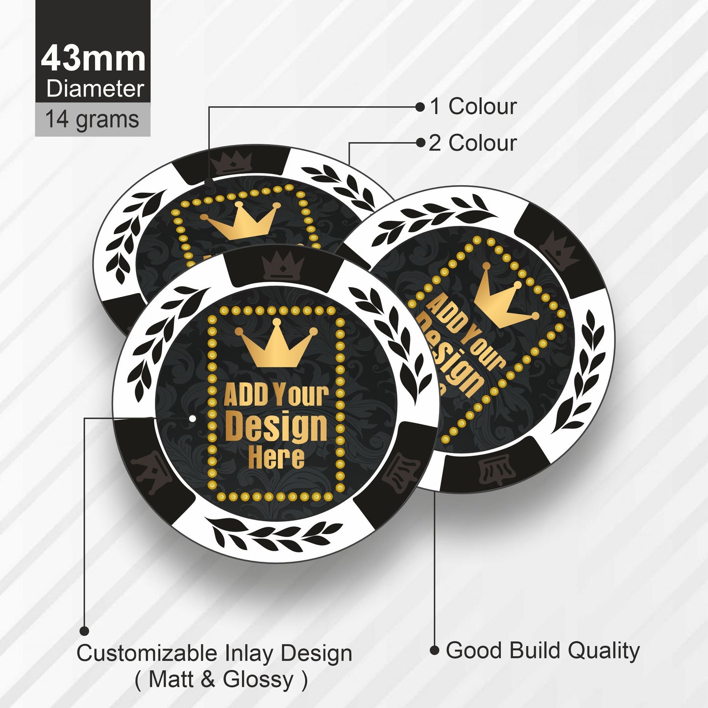 FLANKER Customised Poker Chips  43MM