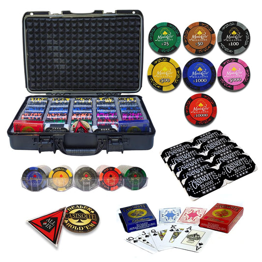 casinoite Poker Chips Set Monte Carlo 500 Chips 43mm