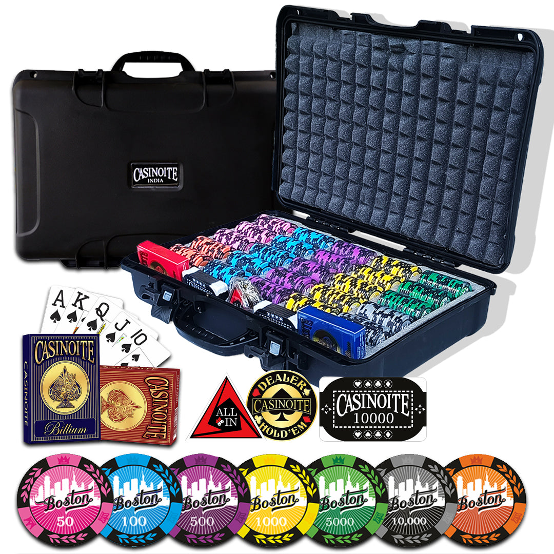 Poker Chips Set Boston 500 | Black Case