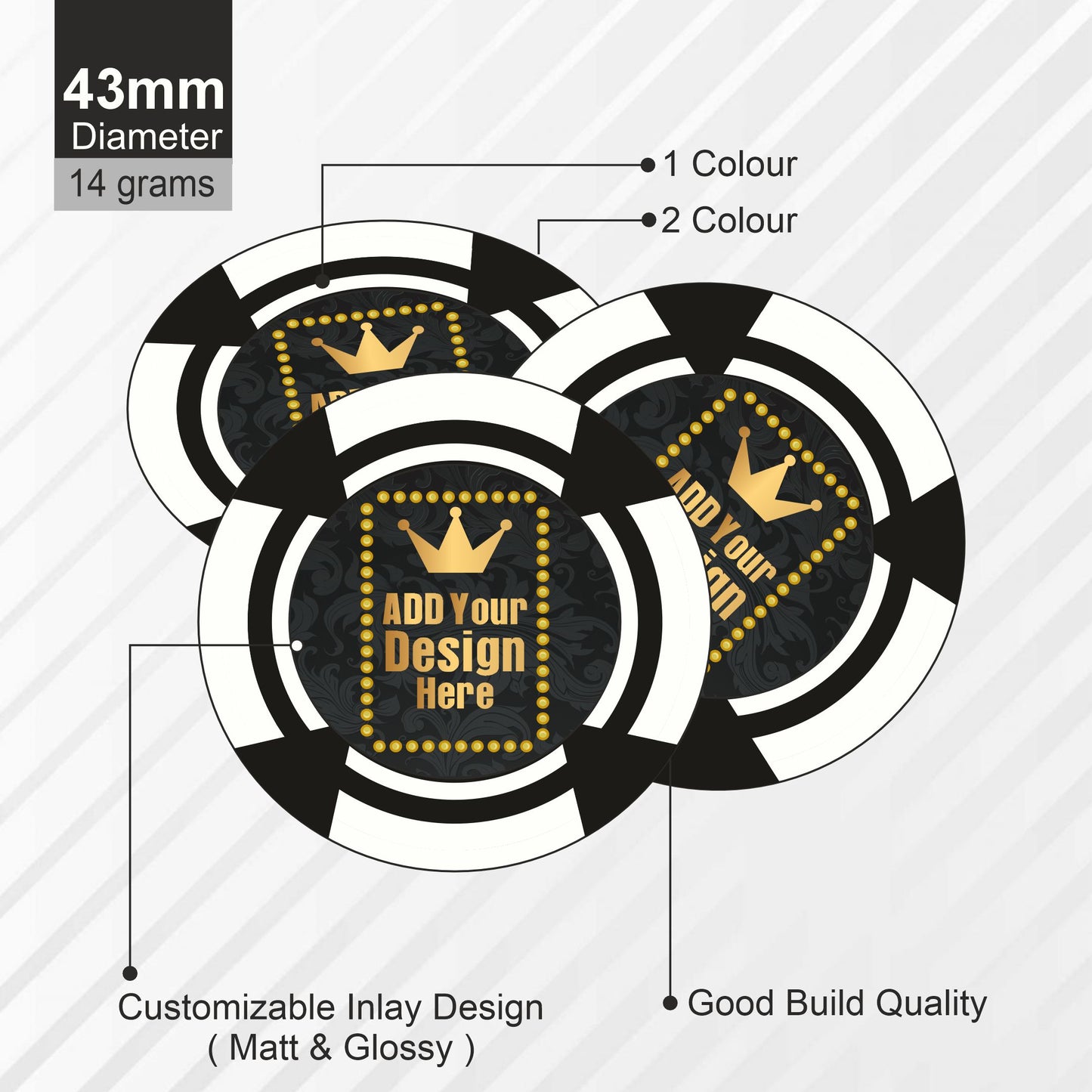 SABRE Customised Poker Chips 43MM