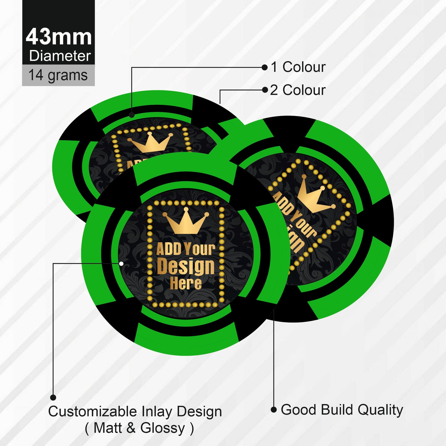 SABRE Customised Poker Chips 43MM