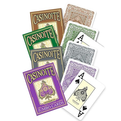 32 Pcs Pack Monarch 100% Plastic Poker Playing Card Game (8 Colors)