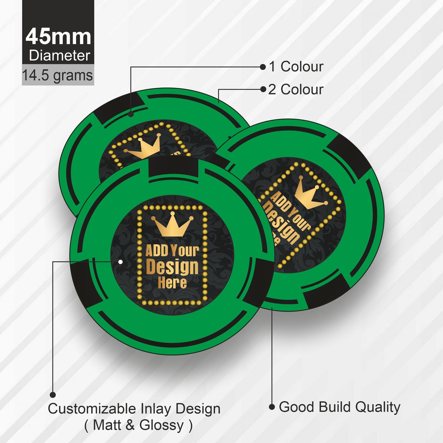 Raptor  Customised Poker Chips 45 MM