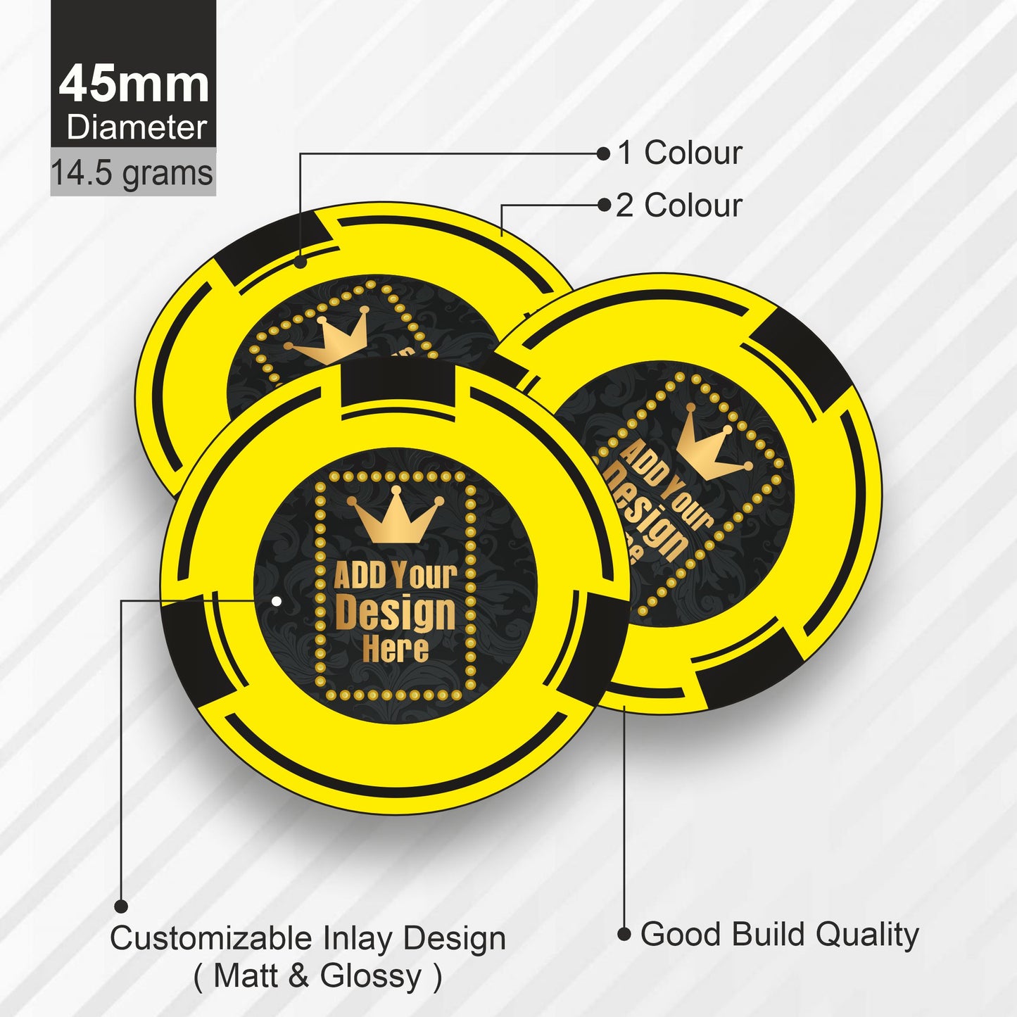 Raptor  Customised Poker Chips 45 MM