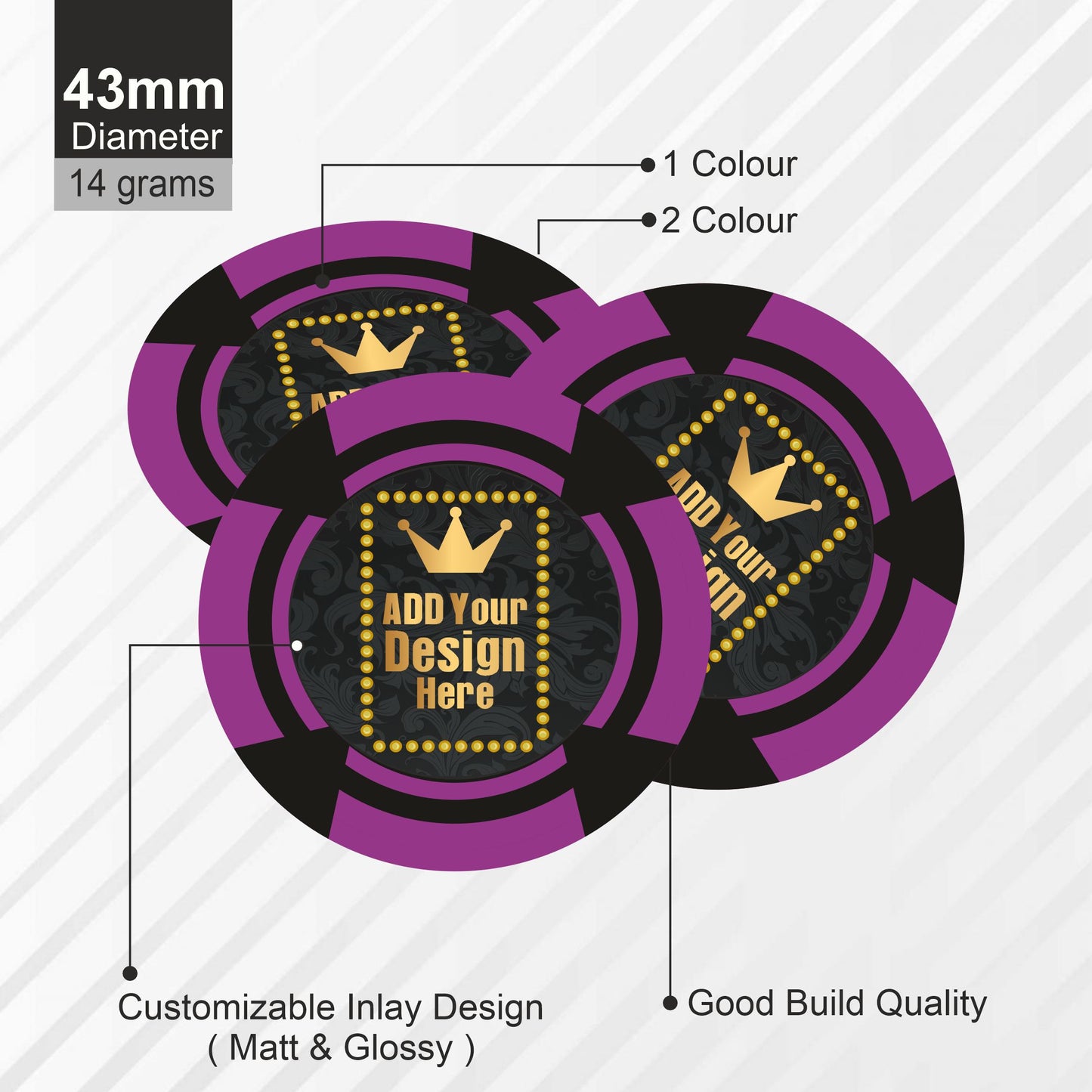 SABRE Customised Poker Chips 43MM