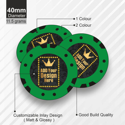 Tomcat Customised Poker Chips 40 MM
