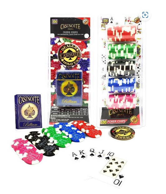 Billium Poker Chips Set 100 With Denomination
