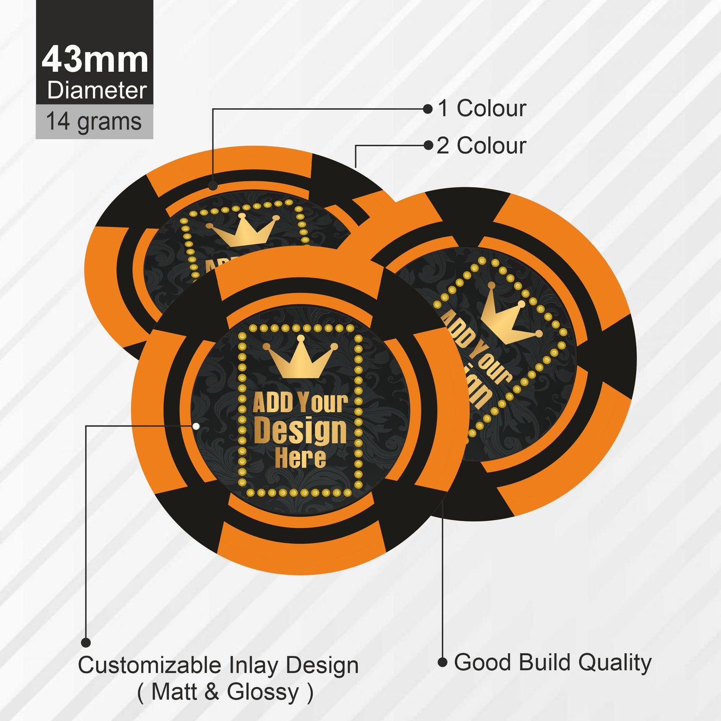 SABRE Customised Poker Chips 43MM