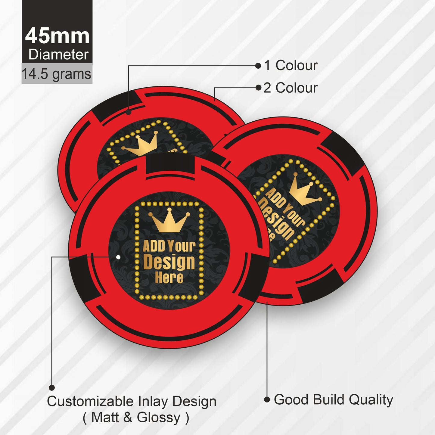 Raptor  Customised Poker Chips 45 MM