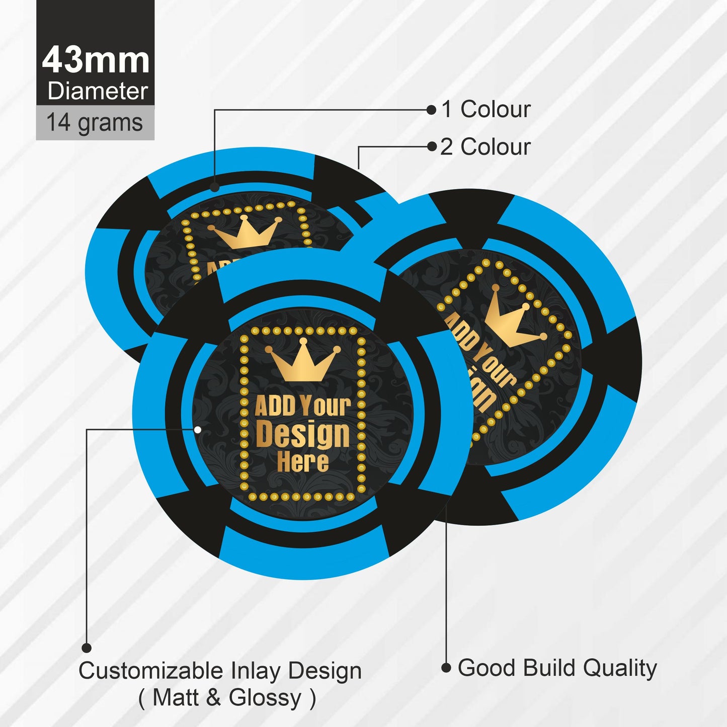 SABRE Customised Poker Chips 43MM