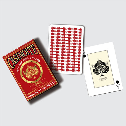 Aqua Premium Flush 100% Plastic Playing Cards (Red 12PCS)