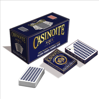 Aqua Premium Flush 100% Plastic Playing Cards (Blue 12PCS)