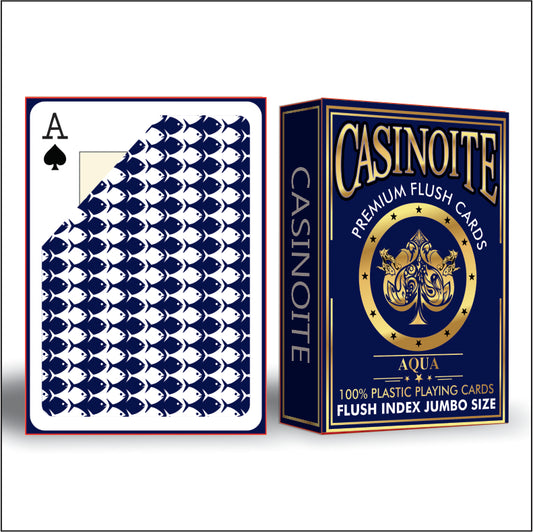 Aqua Premium Flush 100% Plastic Playing Cards (Blue 1PCS)