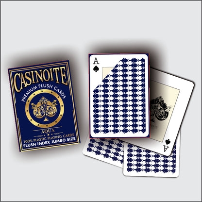 Aqua Premium Flush 100% Plastic Playing Cards (Blue 1PCS)