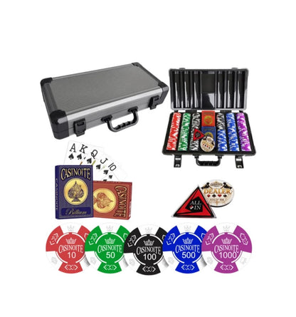Casinoite Royale 300 Poker Chip Set with Denomination