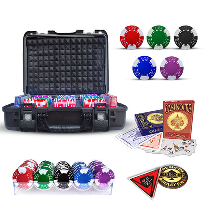 Billium Clay 300 Poker Chips Set Without Denomination Black Case