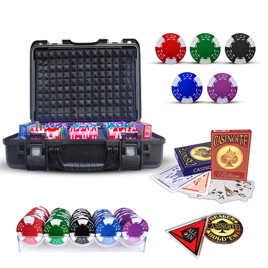 Billium Clay 300 Poker Chips Set Without Denomination Black Case