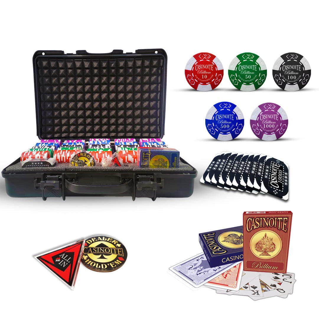 Billium 500 with Denomination Bricks Chip Set | Black Case