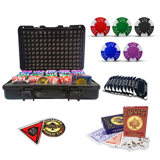 Billium 500 without Denominations with Bricks Chip Set | Black Case