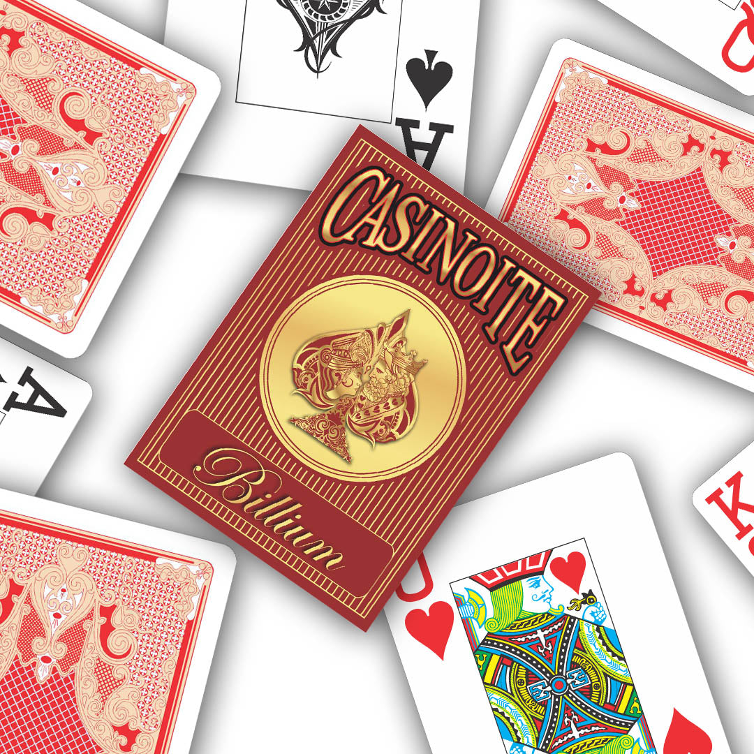 Billium Plastic Poker Playing Card (Red)