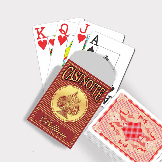 Billium Plastic Poker Playing Card (Red)