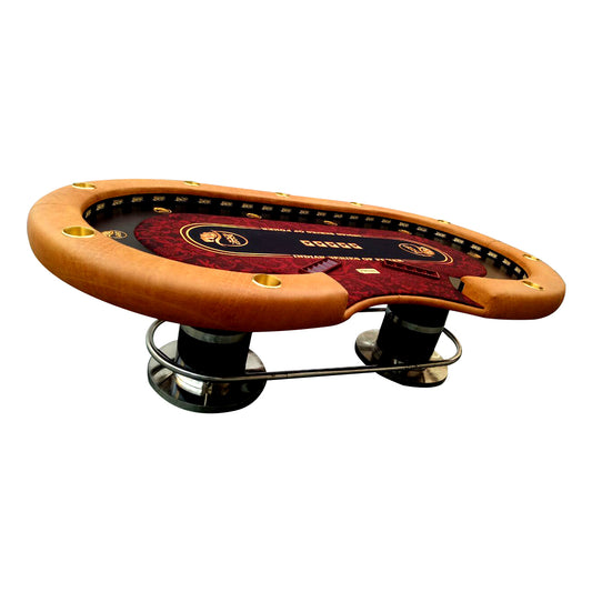 Custom luxury poker table by  Casinoite — made in India with customisable felt colour, size, LED lights and branding for home clubs and casino events