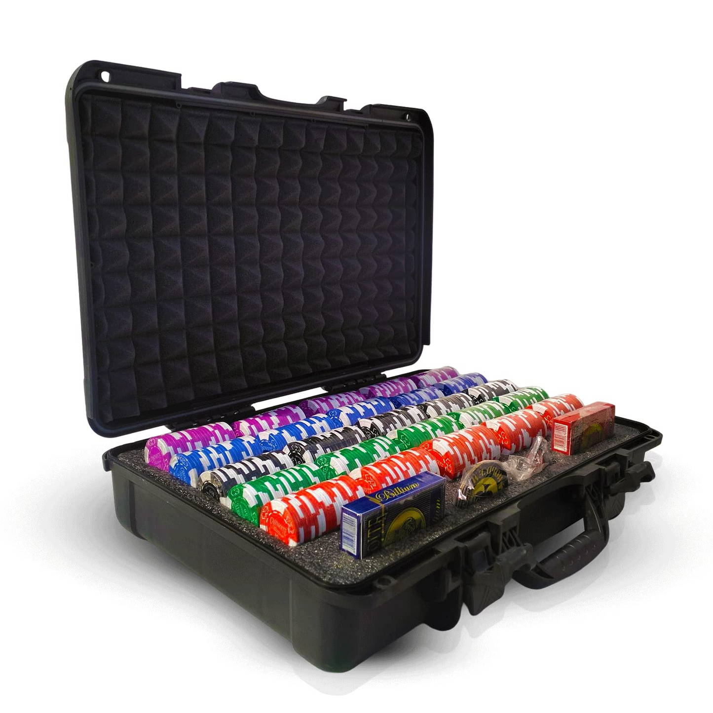 Billium Clay 500 Poker Chips Set without Denomination  Black Case