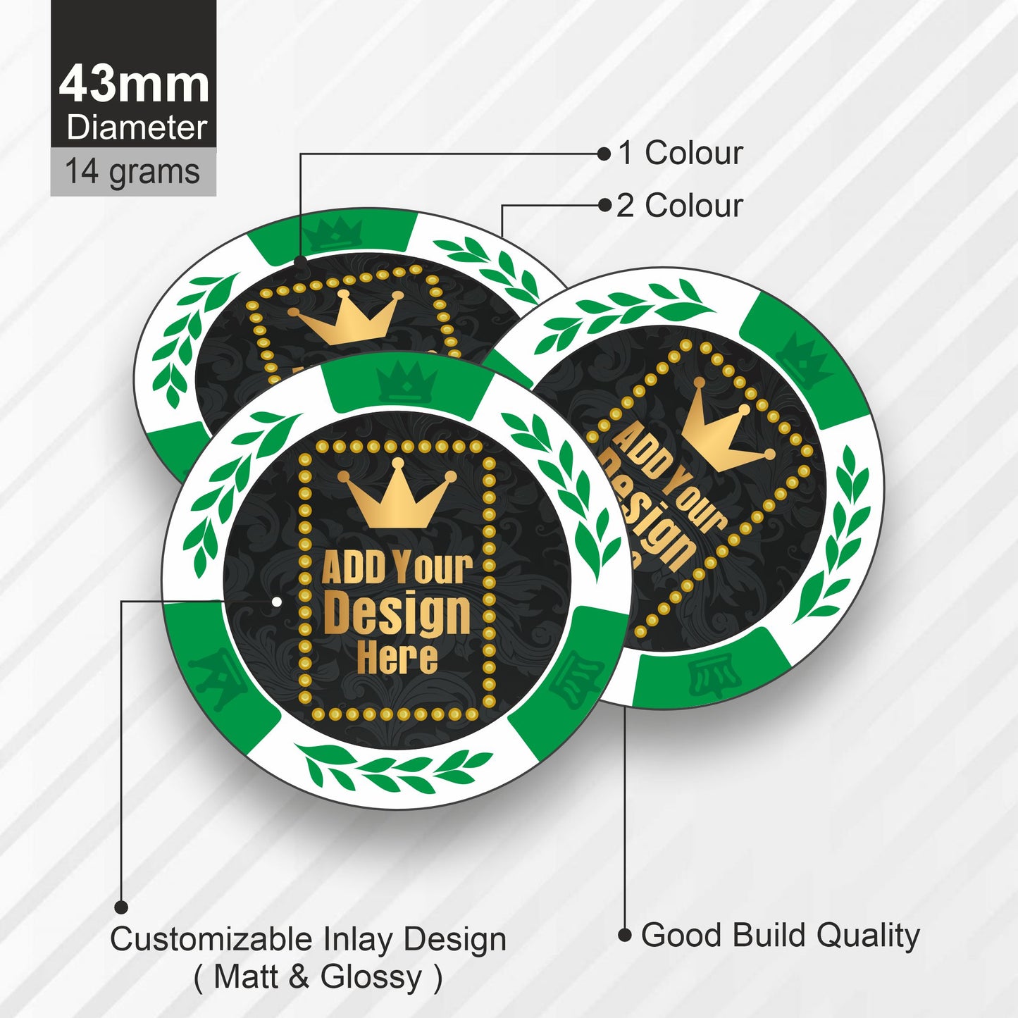 FLANKER Customised Poker Chips  43MM
