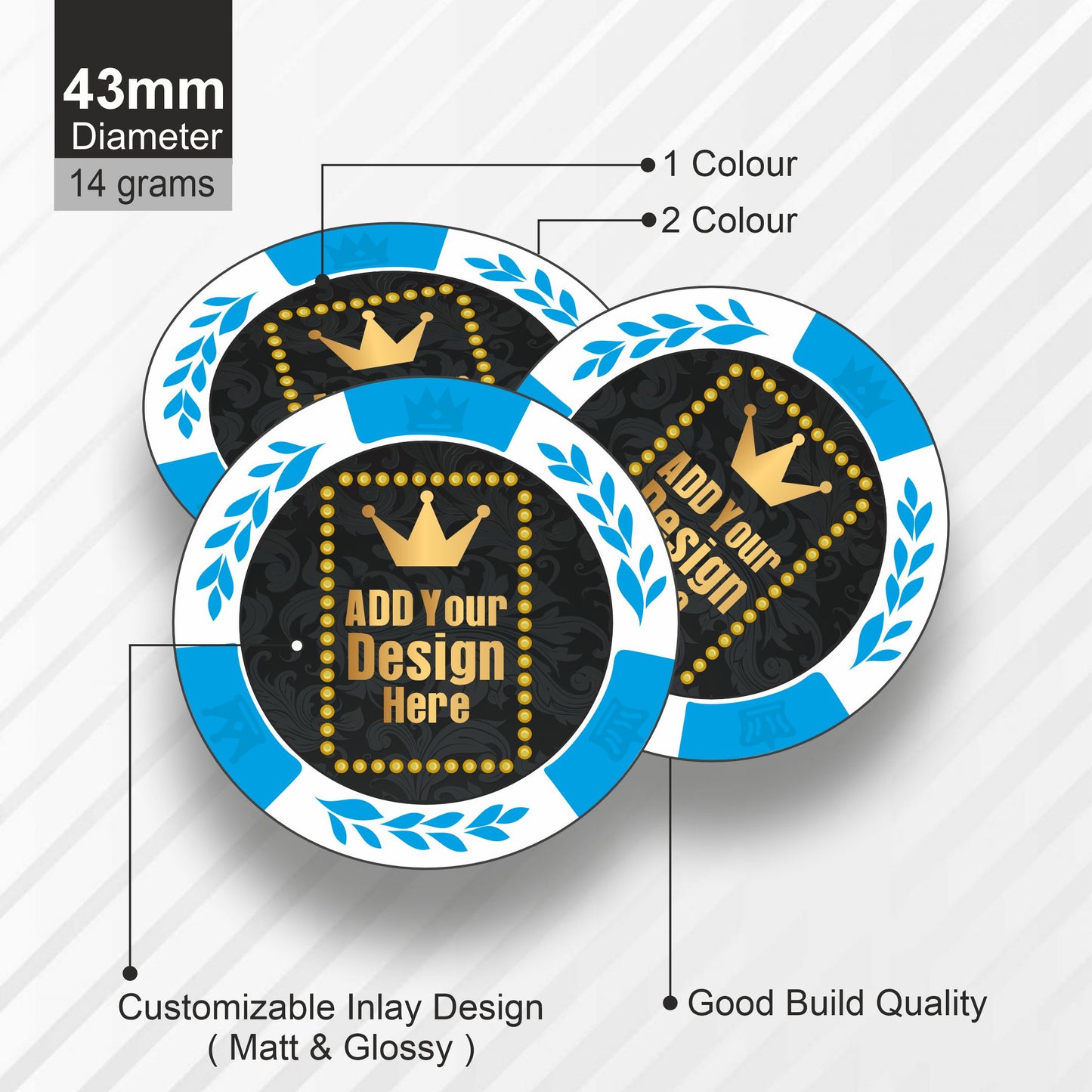 FLANKER Customised Poker Chips  43MM