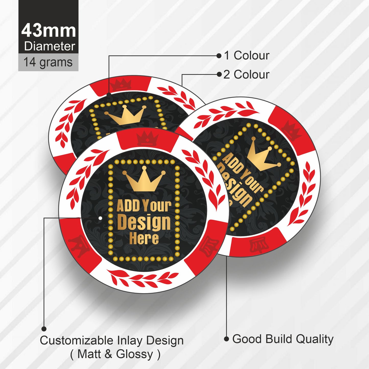 FLANKER Customised Poker Chips  43MM