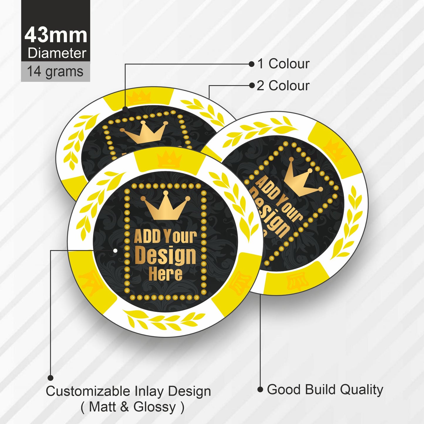 FLANKER Customised Poker Chips  43MM