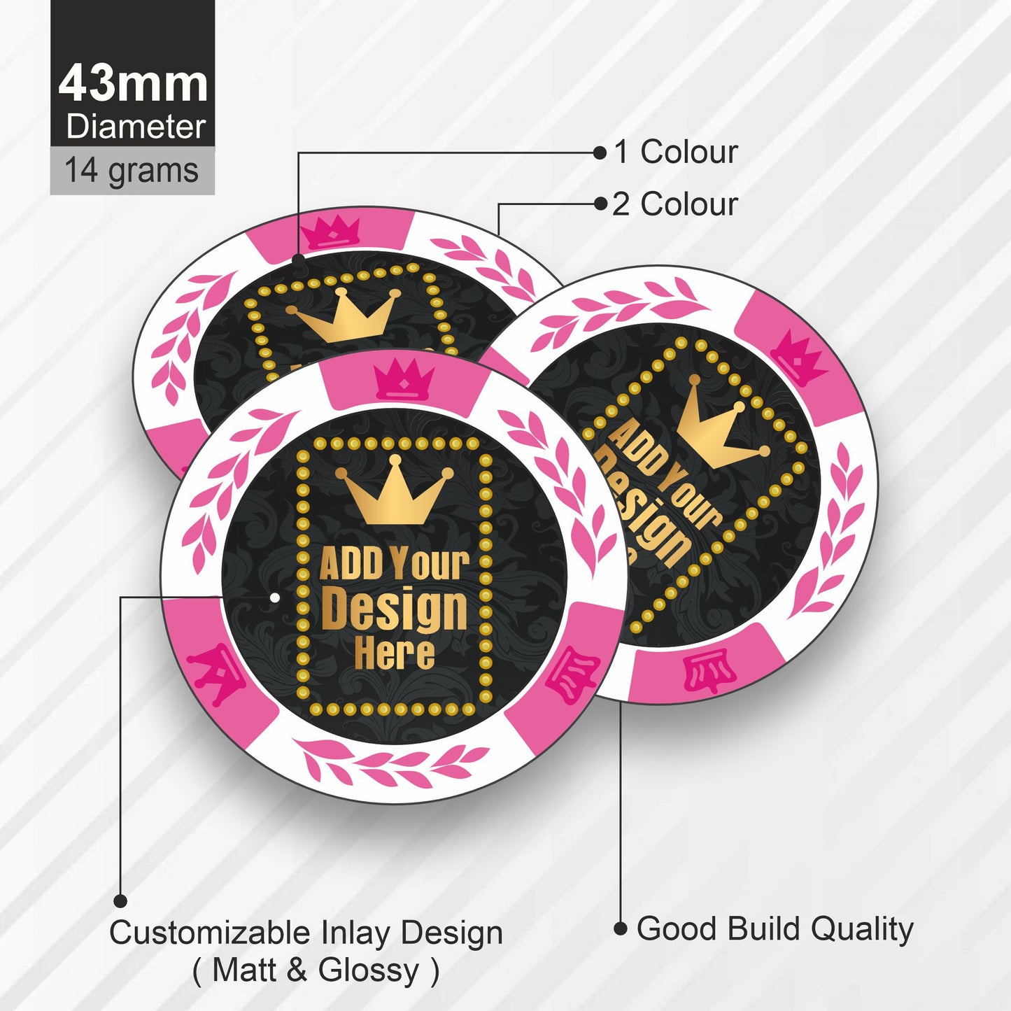 FLANKER Customised Poker Chips  43MM