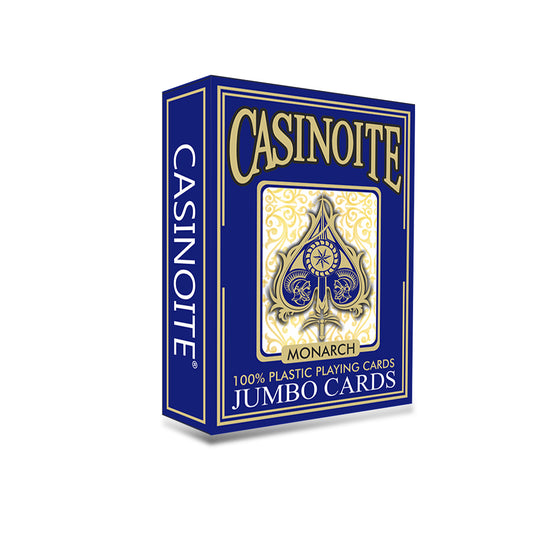 Monarch 100% Plastic Poker Playing Cards- Blue